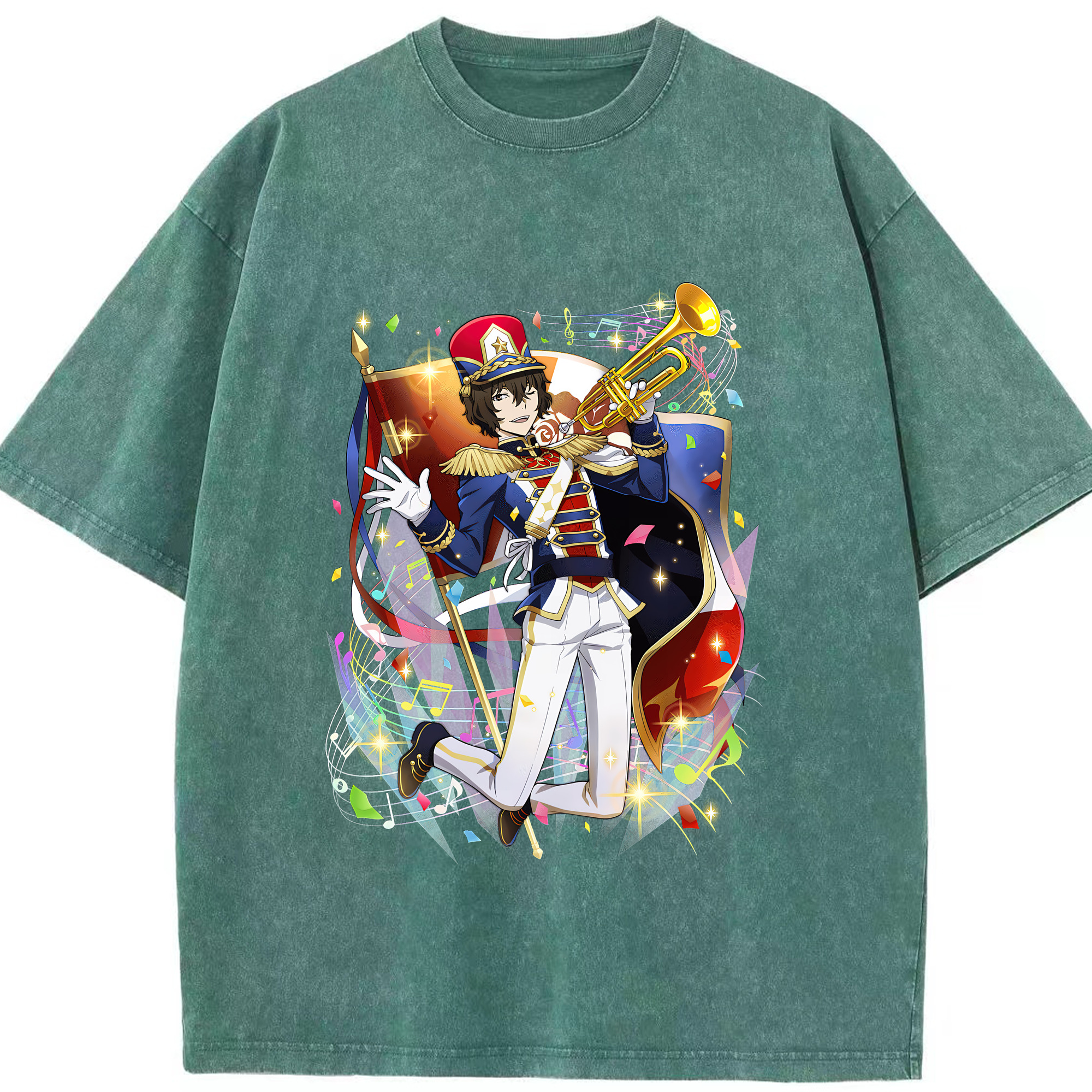 （画像用） 文豪ストレイドッグス Bungo Stray Dogs 綿100% ヴィンテージ風 半袖Tシャツ（フロントプリント）